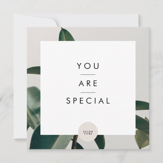 サロンギフトカードモダンミニマリストライン (正面)