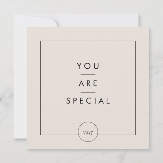 サロンギフトカードモダンミニマリストライン (正面)