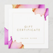 サロンギフトカーモダンドのミニマリスト水色 (正面/裏面)