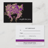 サロンギフト券 割引カード (正面/裏面)