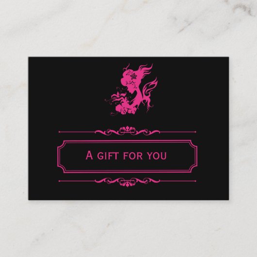 サロンギフト券(深いピンク) 割引カード (正面)