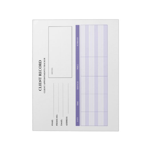 サロンクライアント追跡カスタムメモ帳 ノートパッド (回転)