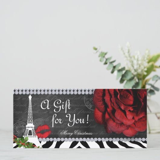 サロンクリスマスプレゼント証明書エッフェルタワーバラ (スタンド正面)