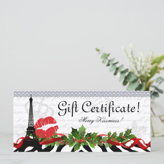 サロンクリスマスプレゼント証明書エッフェルタワー (スタンド正面)