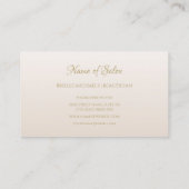 サロングリッターシックなライトバラピンクフィリーフレーム 名刺 (裏面)