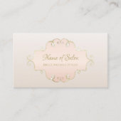 サロングリッターシックなライトバラピンクフィリーフレーム 名刺 (正面)