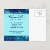 サロンコングランジクリートブルーデニム インビテーションポストカード (裏面)