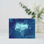 サロンコングランジクリートブルーデニム インビテーションポストカード (スタンド正面)