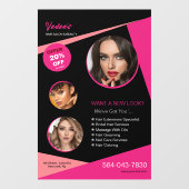 サロンサービスウィンドウの固定 ウィンドウサイン (シート)