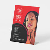 サロンサービスカスタムのペデスタル標識 台座サイン (正面)