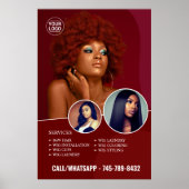 サロンサービス編集可能マットポスター ポスター (正面)