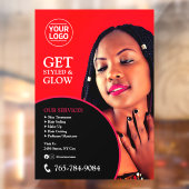 サロンサービス 編集可能なカスタムウィンドウクリング ウィンドウサイン (シート2)