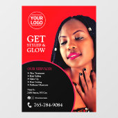 サロンサービス 編集可能なカスタム ウィンドウクリング ウィンドウサイン (シート)