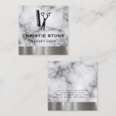 サロンシアーズマーブルメタルトリム スクエア名刺 (正面/裏面)
