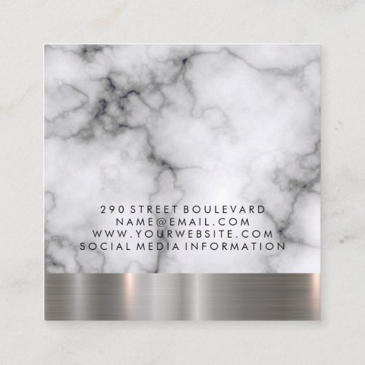 サロンシアーズマーブルメタルトリム スクエア名刺 (裏面)