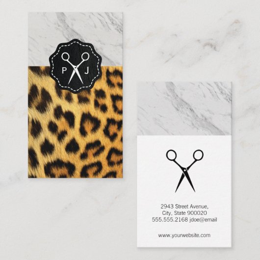 サロンシアーズモノグラムマーブルトリムチーター 名刺 (正面/裏面)