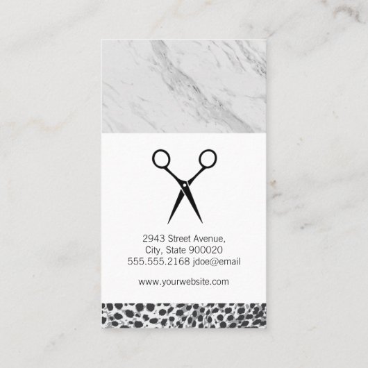 サロンシアーズモノグラムマーブルトリムヒョウ 名刺 (裏面)