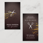 サロンシアーズラッシュレザープリントとスパッタ 名刺 (正面/裏面)