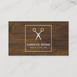 サロンシアーズ素朴ウッドホワイトボックス 名刺