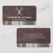 サロンシアーズ素朴ウッドメタルトリム 名刺 (正面/裏面)