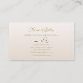 サロンシエレガントャー金ゴールドの髪切り鋏 名刺 (裏面)