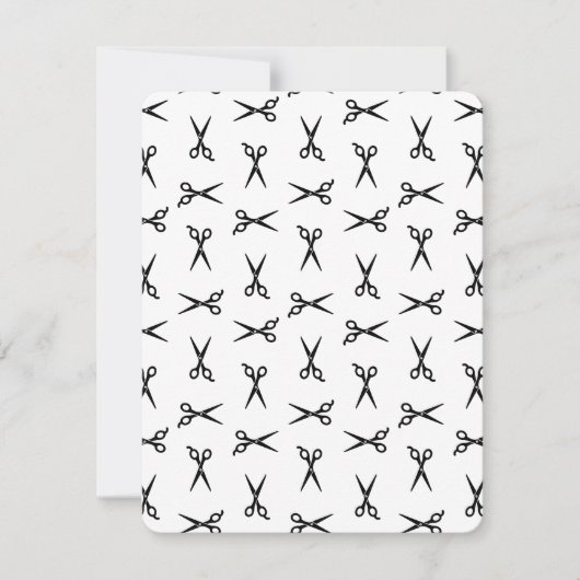 サロンシザーズバーカスタムショップの背景色 招待状 (正面)