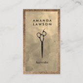 サロンシザーロゴ |水彩とレザー 名刺 (正面)