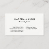 サロンシシンプルアーズモノグラム 名刺 (裏面)