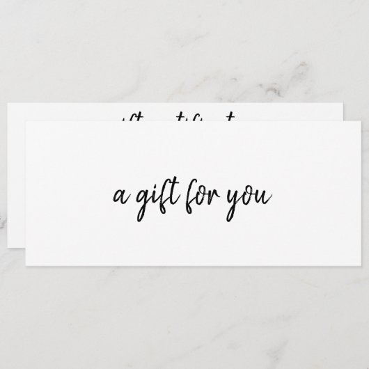 サロンシンプルエレガントギフト券 (正面/裏面)