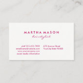 サロンシンプルシアーズブラッシュモノグラム 名刺 (裏面)