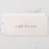 サロンシンプルベージュブティックギフト証明書 (正面)