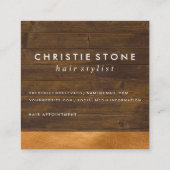 サロンシ素朴アーズウッドアポイントメントカード 予約カード (裏面)