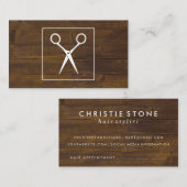 サロンシ素朴アーズウッドアポイントメントカード 予約カード (正面/裏面)