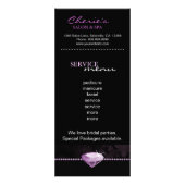 サロンジュエリーマーケティングカードパープル ラックカード (裏面)