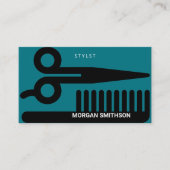 サロンスタイリストまたは理容師 モダン 予約カード (正面)