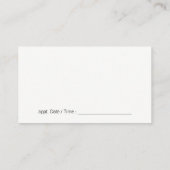 サロンスタイリストアポイントメント 予約カード (裏面)