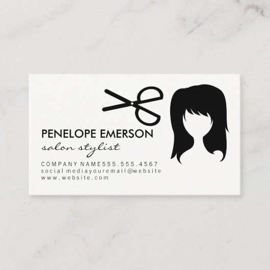 サロンスタイリストアポイントメント 予約カード (正面)