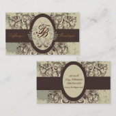 サロンスタイリスト美容師モノグラム 名刺 (正面/裏面)