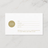 サロンスパまたはミニマルモダンリストギフトカード 紹介カード (裏面)