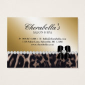 サロンスパギフトカードバレンタインヒョウ金ゴールドブラック (裏面)