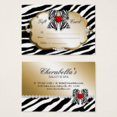 サロンスパギフトカードバレンタイン金ゴールドブラック2 (正面&裏面)