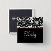 サロンスパダマスク名タグボタンブルックピンク 缶バッジ (正面&裏面)