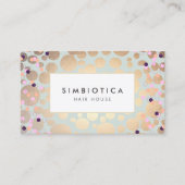 サロンスパフェイクゴールドフォイルズサークルアポイントメントカード 予約カード (正面)