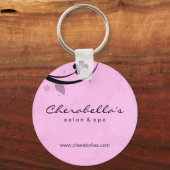 サロンスパフローラキーチェーンギフト水っぽいピンク キーホルダー (正面)