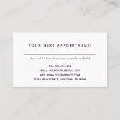 サロンスパブモダンルーパープル抽象芸術 予約カード (裏面)