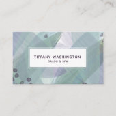 サロンスパブモダンルーパープル抽象芸術 予約カード (正面)