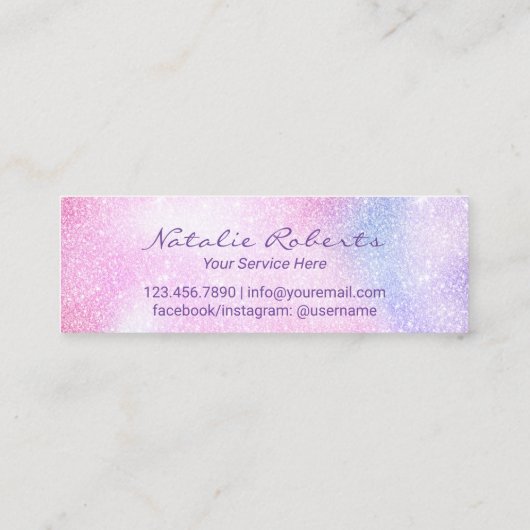 サロンスパユニコーングラデーショングリッター6パンチロイヤリティ ロイヤリティカード (裏面)