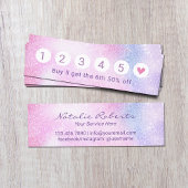 サロンスパユニコーングラデーショングリッター6パンチロイヤリティ ロイヤリティカード