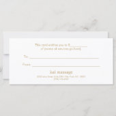 サロンスパロータスフローラギフト証明書 (裏面)