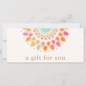 サロンスパロータスフローラギフト証明書 (正面)